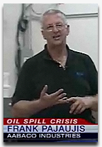 Frank Pajaujis Boca Raton Florida invented a biodegradable powder to absorb oil spill